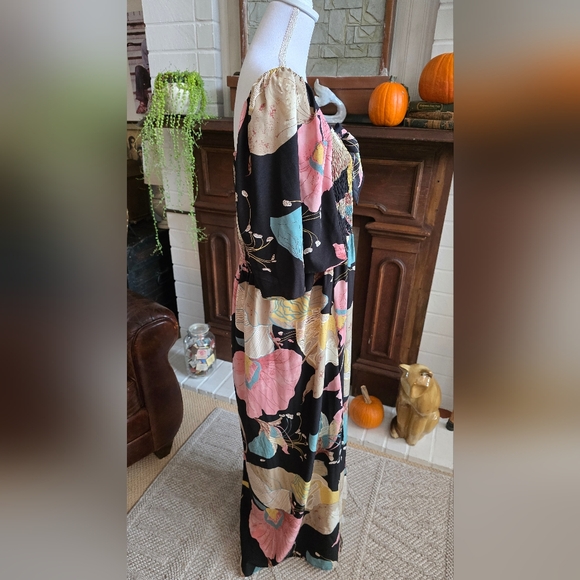 SHEIN Clasi Plus Floral Print Bow Front Shirred Split Thigh Dress 2XL - Picture 8 of 11